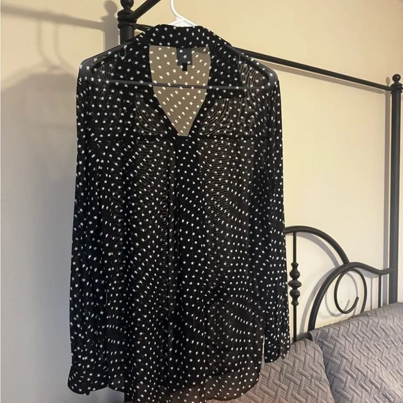 Cabi Sheer/Mesh Star Print Blouse size S - Picture 3 of 3